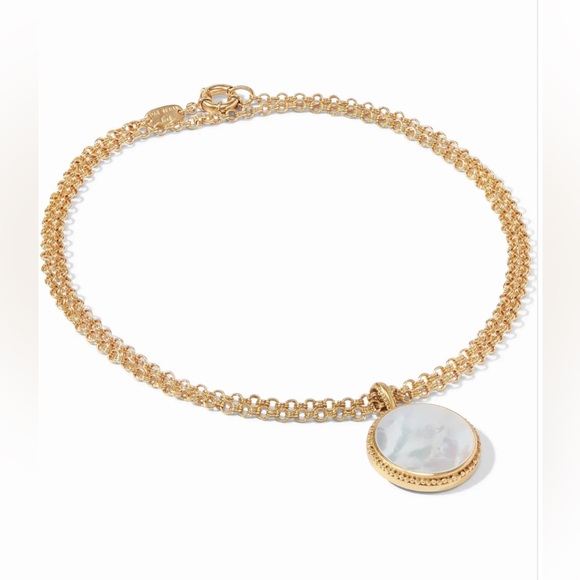 NWT Luxury Bohemian Authentic Julie Vos Mother of Pearl Statement Necklace - Picture 4 of 17